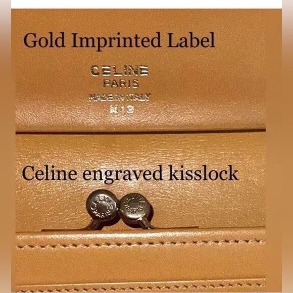 Celine Triomphe Wallet Womens Billfold Bi-fold Change Purse ID Holder Checkbook - Picture 13 of 16